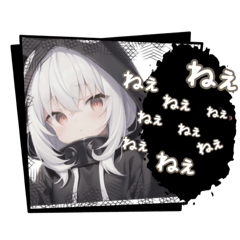 [LINEスタンプ] 引きこもり系黒パーカーネガティブ女子