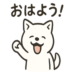 [LINEスタンプ] 真っ白柴犬の日常スタンプ