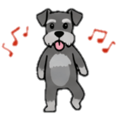 [LINEスタンプ] [アレンジ用]シュナウザーと一緒
