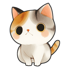 [LINEスタンプ] 毎日使える！可愛い三毛猫スタンプ