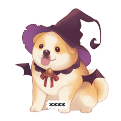 [LINEスタンプ] ハロウィーンのコスプレをしたわんちゃん