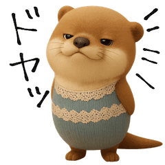 [LINEスタンプ] mottoのカワウソンヌ♡晴れ時々曇り