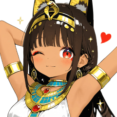 [LINEスタンプ] キュートなエジプト猫スタンプ
