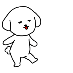 [LINEスタンプ] [アレンジ用]ビションフリーゼ男の子