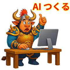 [LINEスタンプ] ギュウマオウ_oxKing - Japanese