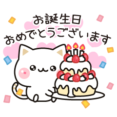 [LINEスタンプ] 気づかいのできるネコ♪誕生日＋特別な挨拶