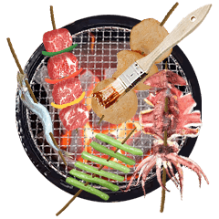 [LINEスタンプ] バーベキュー無言バージョン