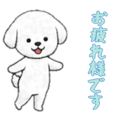 [LINEスタンプ] [お疲れ様です専用]ビションフリーゼ