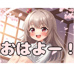 [LINEスタンプ] 桜吹雪とチアガールみなみちゃん