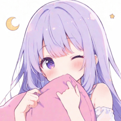 [LINEスタンプ] 優しい月夜の女の子スタンプ