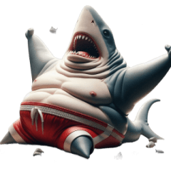 [LINEスタンプ] ボクシングサメのユニーク瞬間