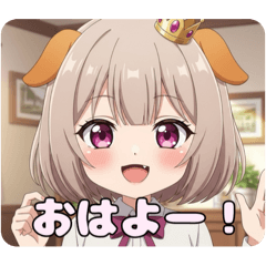 [LINEスタンプ] ショートカットわんちゃんみなみ(背景あり)