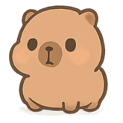 [LINEスタンプ] ココアカピバラベビー日常