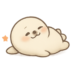 [LINEスタンプ] もっちりアザラシMimoの毎日