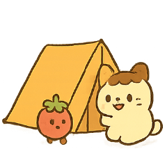 [LINEスタンプ] プリンねこといちごのキャンプ