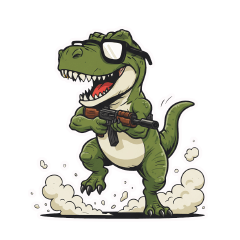 [LINEスタンプ] 暴竜特攻隊：短腕の覇王、激闘の日常！