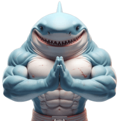 [LINEスタンプ] サメボクサーかわいい大暴れ絵文字ステッカ