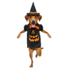 [LINEスタンプ] [アレンジ用]ハロウィンコスプレの犬2