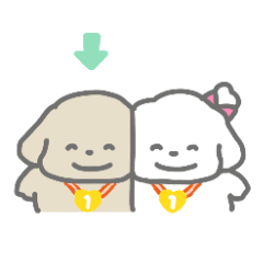 [LINEスタンプ] ふたりはなかよしスタンプ3(ちゃいぬくん)