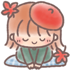 [LINEスタンプ] ♥️秋のあっこちゃん♥️
