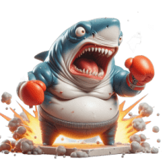 [LINEスタンプ] 爆笑サメボクサーあなたとおしゃべり絵文字