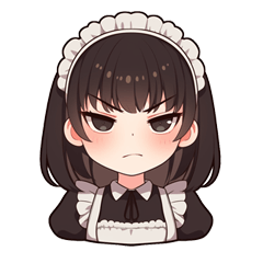 [LINEスタンプ] 不機嫌で情緒不安定なメンヘラメイド