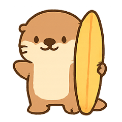 [LINEスタンプ] ラッコ ビーチの休日