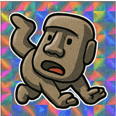 [LINEスタンプ] モアイ光臨！無言の衝撃@SFW