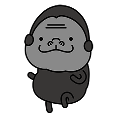 [LINEスタンプ] かわいい ゴリラさん