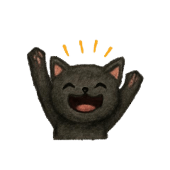 [LINEスタンプ] うちのクロ先輩と新人