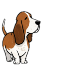 [LINEスタンプ] [アレンジ用]バセットハウンド