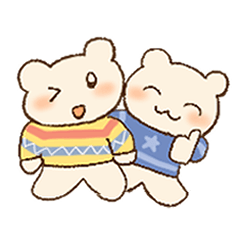 [LINEスタンプ] くまのみみちゃん Happy Days♪