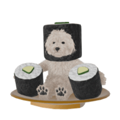 [LINEスタンプ] 食べ物に潜むْ いぬ
