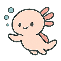 [LINEスタンプ] ウーパールーパーとバブルのうみ