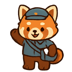 [LINEスタンプ] レッサーパンダ 郵便やさん