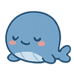 [LINEスタンプ] ブルーホエールキューティー