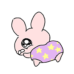 [LINEスタンプ] キラキラ目のうさぎ