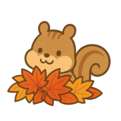 [LINEスタンプ] 秋リスのほっこり日常