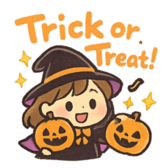 [LINEスタンプ] 魔女っ子たちのハロウィン 普段使い 日常も