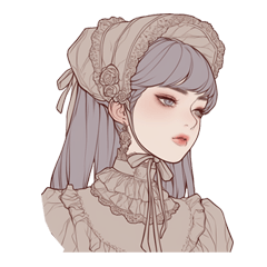 [LINEスタンプ] クラシカルロリータの女性スタンプ