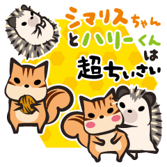[LINEスタンプ] シマリスちゃんとハリーくんは超ちいさい