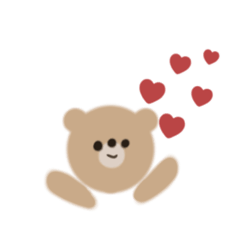 [LINEスタンプ] 手がき しんぷる くま