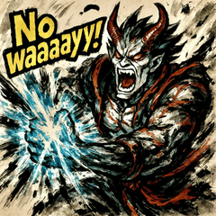 [LINEスタンプ] 絶叫鬼【水墨画風】