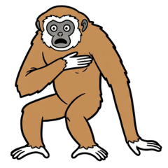 [LINEスタンプ] おちゃめなテナガザルのスタンプ