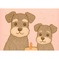 [LINEスタンプ] [アレンジ用]仲良しワンコ
