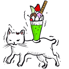 [LINEスタンプ] 志保ちゃん4(無理矢理二足歩行猫)