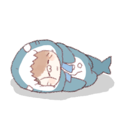 [LINEスタンプ] 【ネガティブ②】サメ！着ぐるみ動物