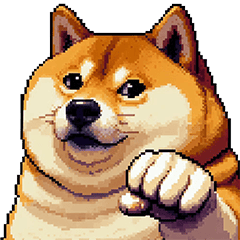 [LINEスタンプ] 熱血系の太っちょ柴犬