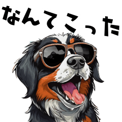 [LINEスタンプ] ロックだがネガティブなバーニーズ