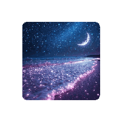 [LINEスタンプ] 三日月と宝石の海 / Crescent ＆ Jewel Sea